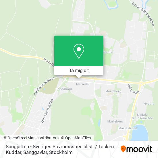 Sängjätten - Sveriges Sovrumsspecialist. / Täcken, Kuddar, Sänggavlar karta