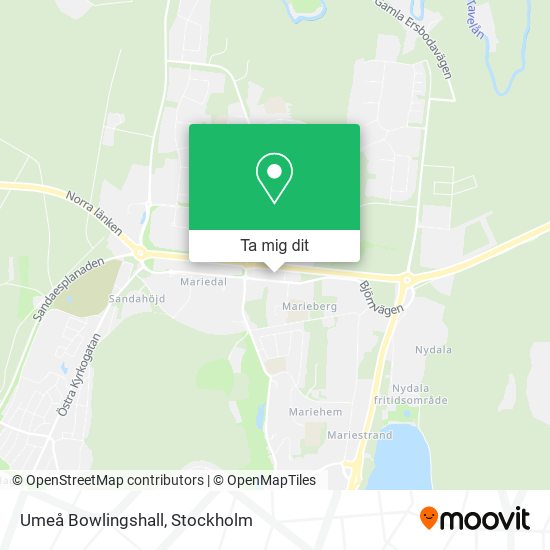 Umeå Bowlingshall karta