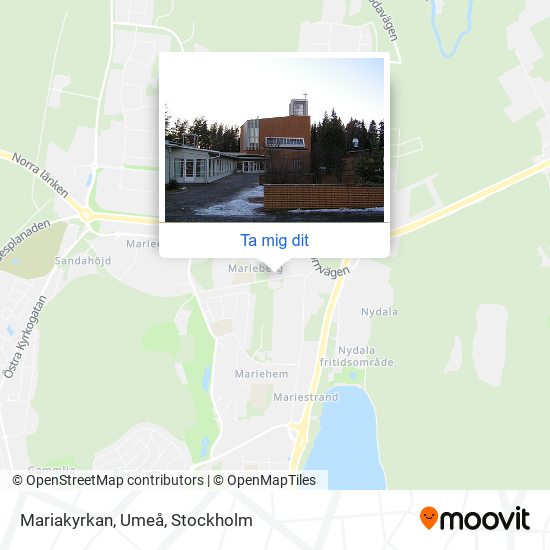 Mariakyrkan, Umeå karta