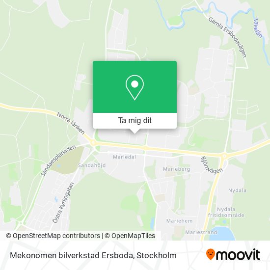 Mekonomen bilverkstad Ersboda karta