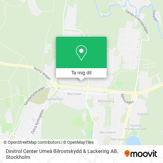 Dinitrol Center Umeå Bilrostskydd & Lackering AB karta