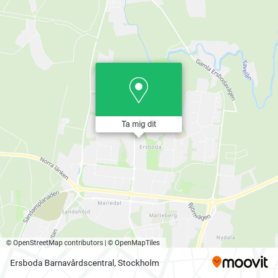 Ersboda Barnavårdscentral karta