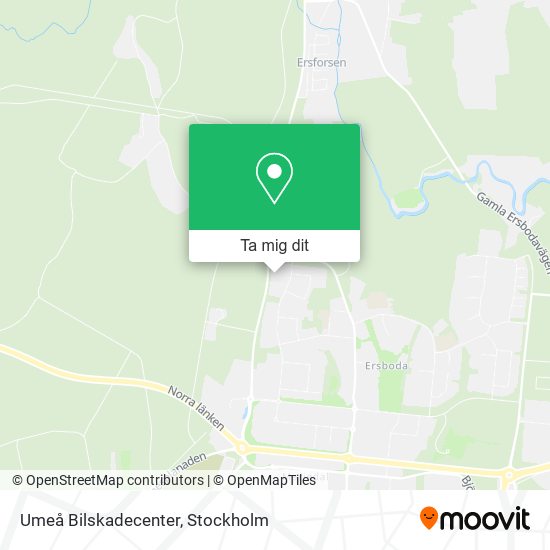 Umeå Bilskadecenter karta