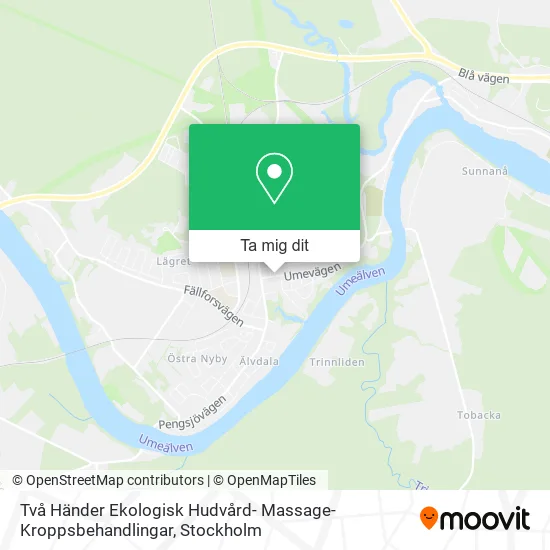 Två Händer Ekologisk Hudvård- Massage-Kroppsbehandlingar karta