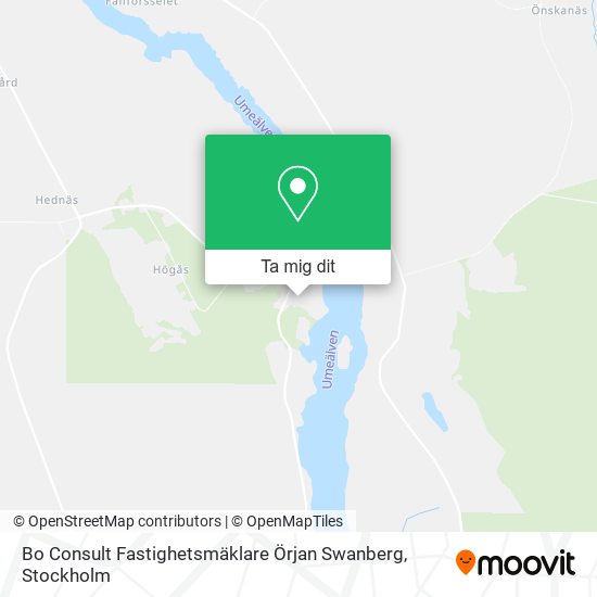 Bo Consult Fastighetsmäklare Örjan Swanberg karta