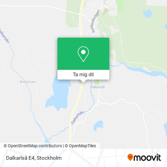 Dalkarlså E4 karta