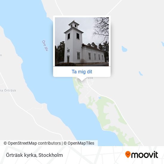 Örträsk kyrka karta