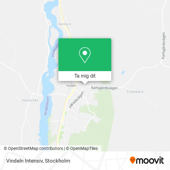 Vindeln Intensiv karta