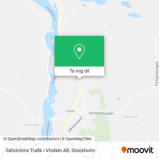 Säfströms Trafik i Vindeln AB karta