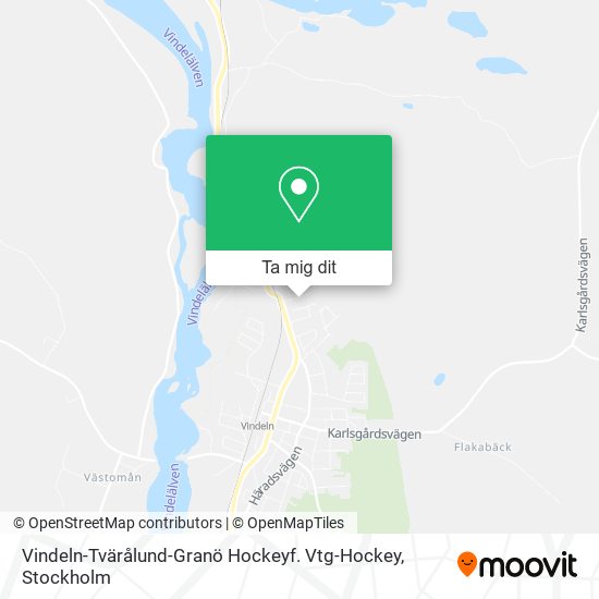 Vindeln-Tvärålund-Granö Hockeyf. Vtg-Hockey karta