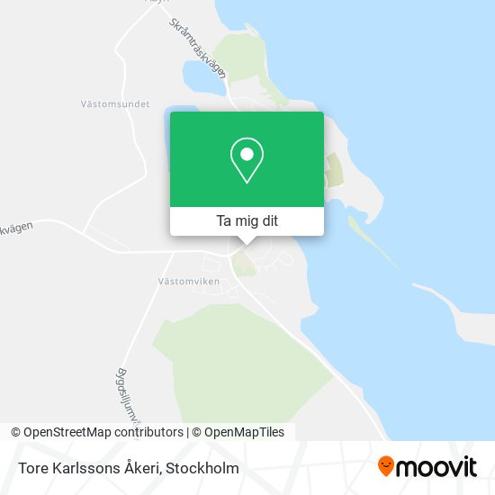 Tore Karlssons Åkeri karta