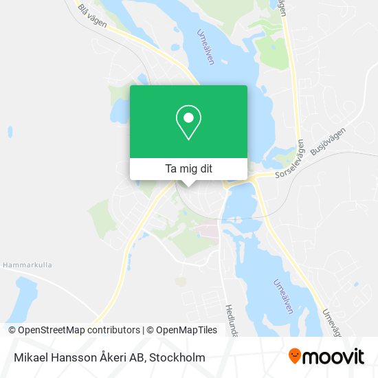 Mikael Hansson Åkeri AB karta