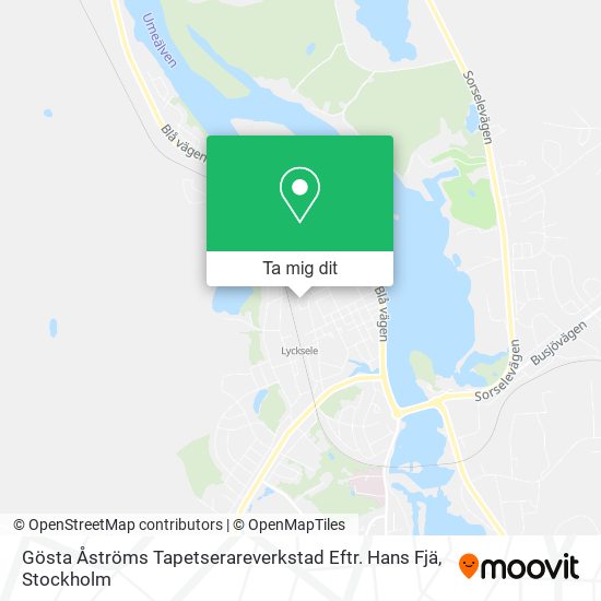Gösta Åströms Tapetserareverkstad Eftr. Hans Fjä karta