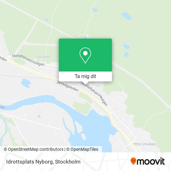 Idrottsplats Nyborg karta