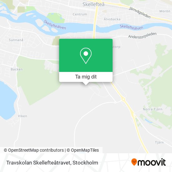 Travskolan Skellefteåtravet karta