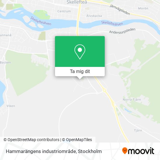 Hammarängens industriområde karta