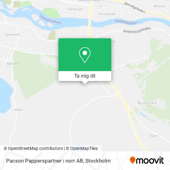 Pacson Papperspartner i norr AB karta