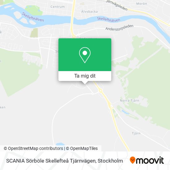 SCANIA Sörböle Skellefteå Tjärnvägen karta