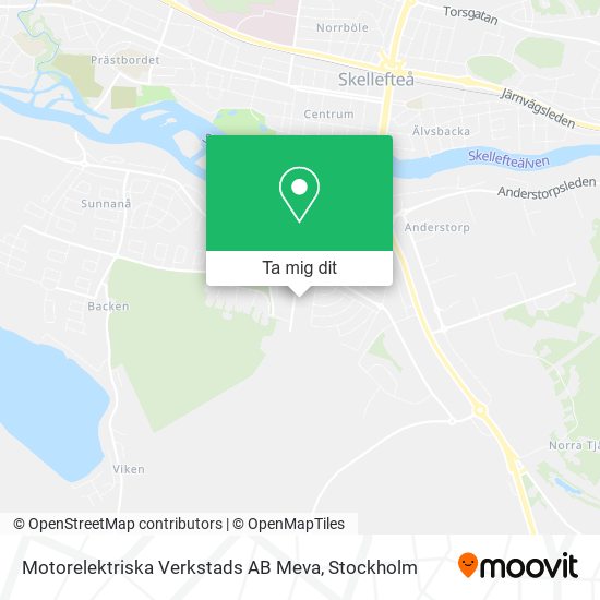 Motorelektriska Verkstads AB Meva karta