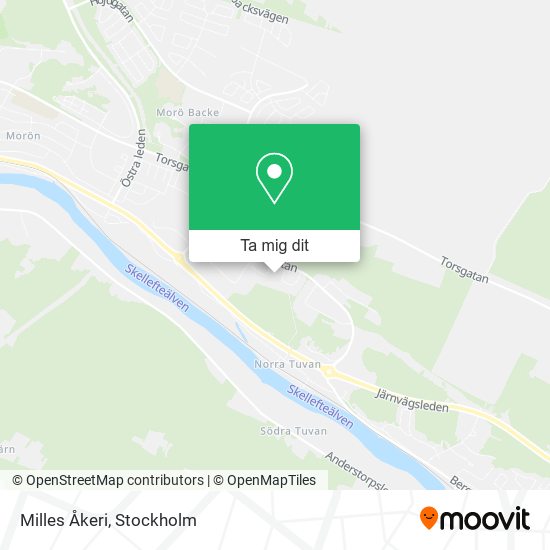 Milles Åkeri karta