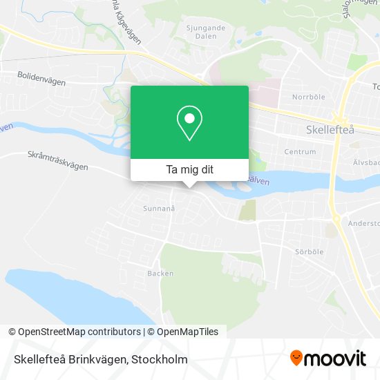 Skellefteå Brinkvägen karta