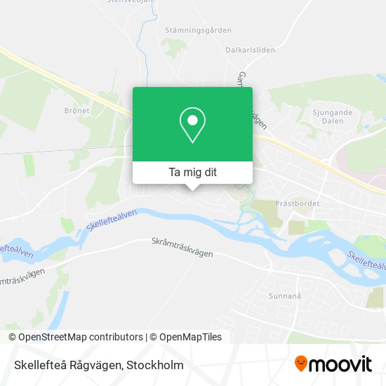 Skellefteå Rågvägen karta