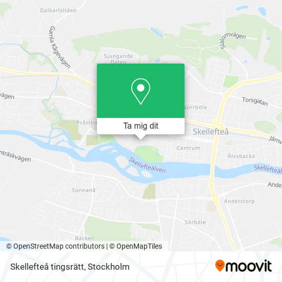 Skellefteå tingsrätt karta