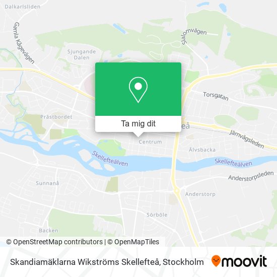 Skandiamäklarna Wikströms Skellefteå karta