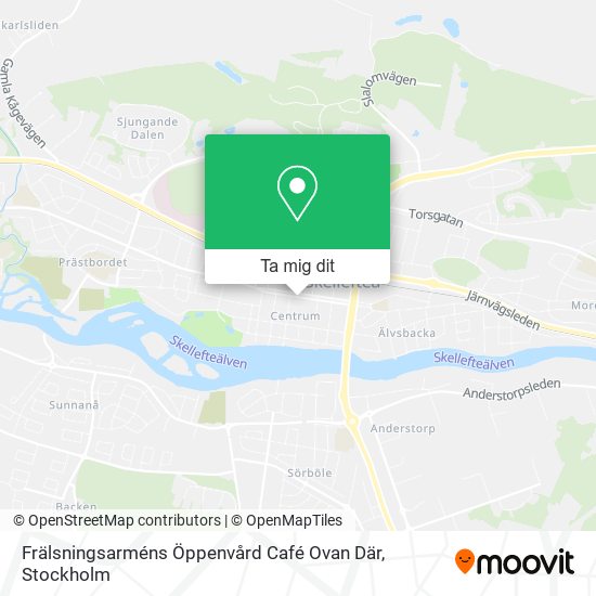 Frälsningsarméns Öppenvård Café Ovan Där karta