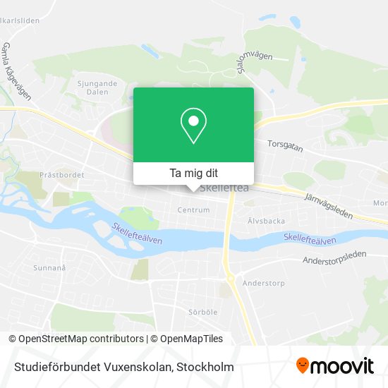 Studieförbundet Vuxenskolan karta