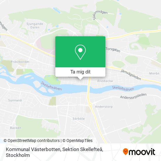 Kommunal Västerbotten, Sektion Skellefteå karta