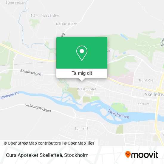 Cura Apoteket Skellefteå karta