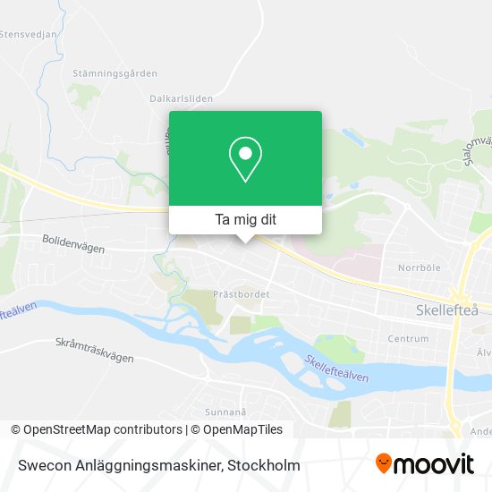 Swecon Anläggningsmaskiner karta