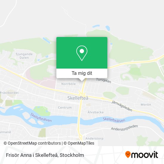 Frisör Anna i Skellefteå karta