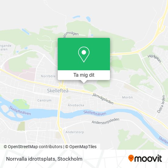 Norrvalla idrottsplats karta