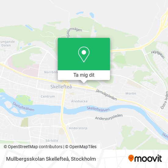 Mullbergsskolan Skellefteå karta