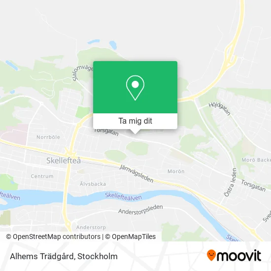 Alhems Trädgård karta