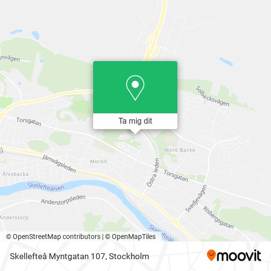 Skellefteå Myntgatan 107 karta