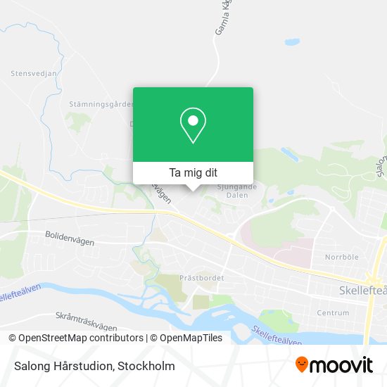 Salong Hårstudion karta