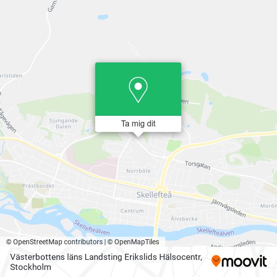 Västerbottens läns Landsting Erikslids Hälsocentr karta