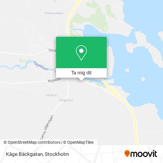 Kåge Bäckgatan karta