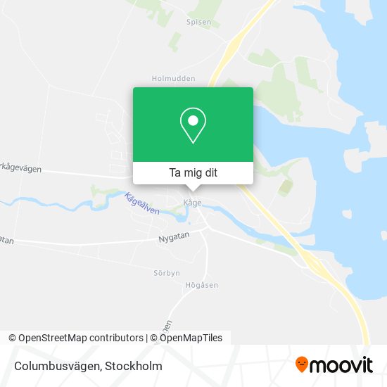 Columbusvägen karta