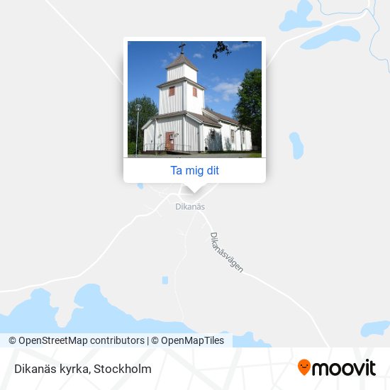 Dikanäs kyrka karta
