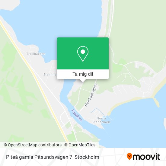 Piteå gamla Pitsundsvägen 7 karta