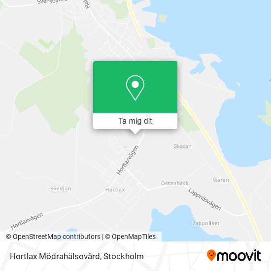 Hortlax Mödrahälsovård karta