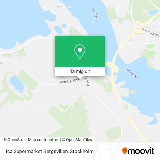 Ica Supermarket Bergsviken karta