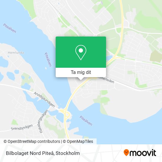 Bilbolaget Nord Piteå karta