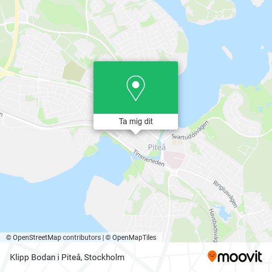 Klipp Bodan i Piteå karta