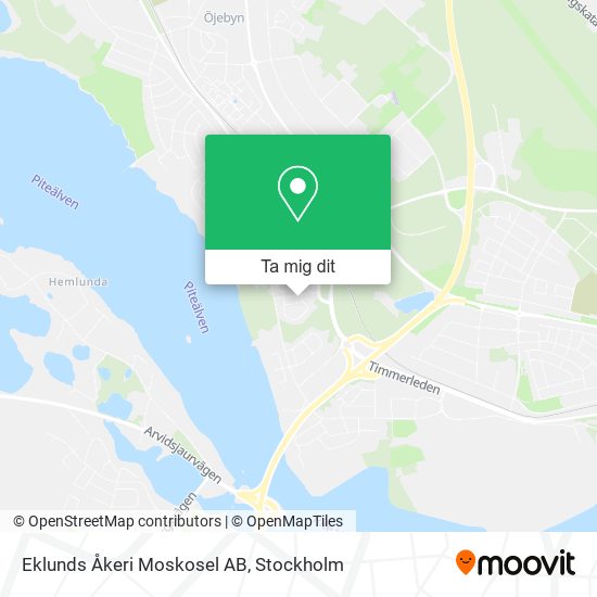 Eklunds Åkeri Moskosel AB karta