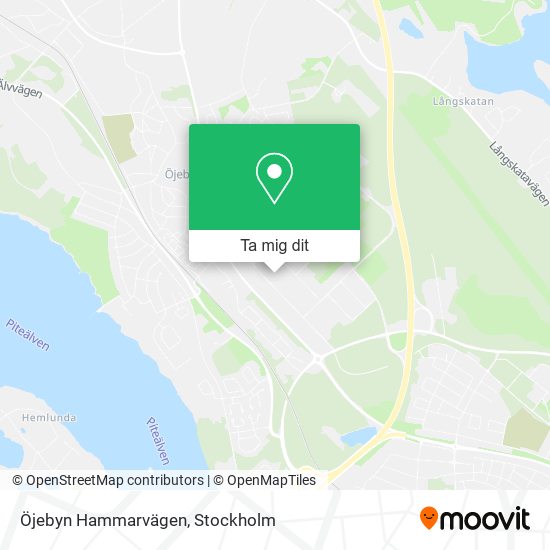 Öjebyn Hammarvägen karta